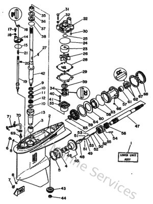 Diagram for Lower Casing & Drive 1
