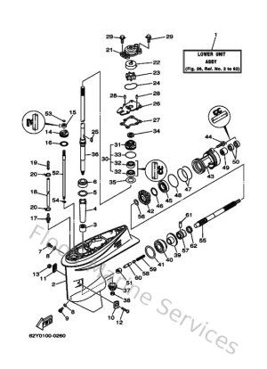Diagram for Lower Casing & Drive 1