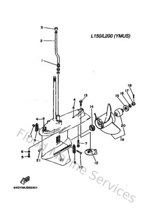 Diagram for Lower Casing & Drive 4 (USA)