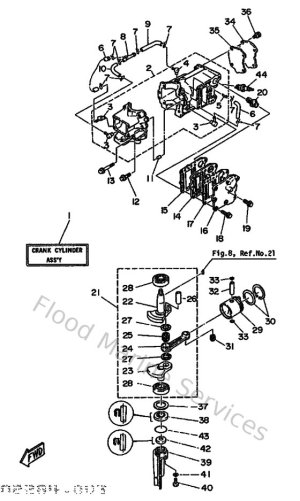 Diagram for Cylinder & Crankcase