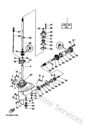Diagram for Lower Casing & Drive 1