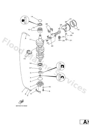 Diagram for CRANKSHAFT & PISTON