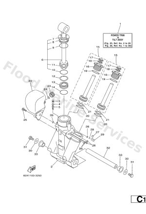 Diagram for POWER TRIM & TILT ASSY 1